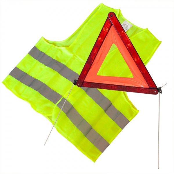 Kit gilet jaune et triangle de signalisation - Les Voitures
