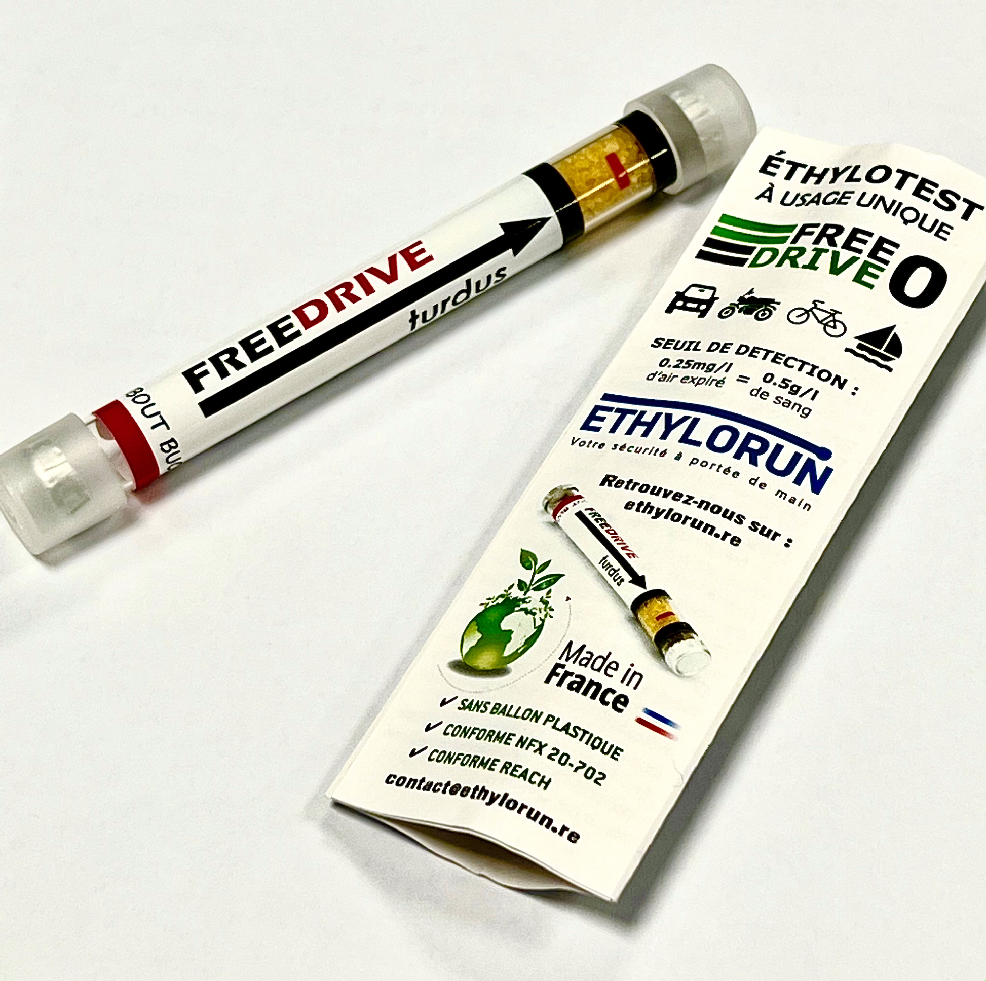 Ethylotest – Usage unique sans ballon 0.5g/L